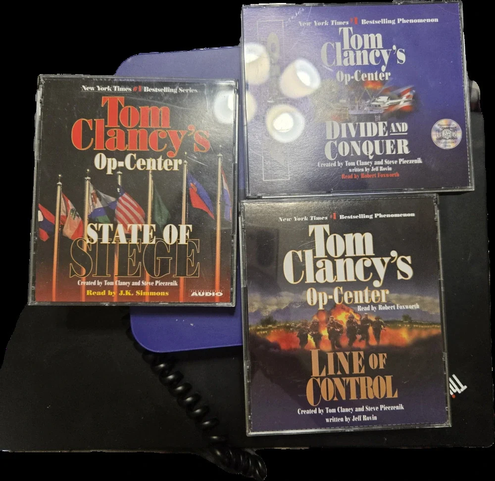 Tom Clancy's Op-Center Audiobook CD Lot of 3 - Siege, Conquer, Control